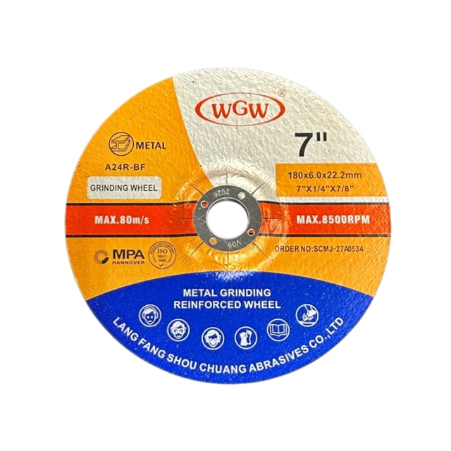 WGW disque de coupe en métal longue durée 180mm X 6.0 X22.23mm meuleuse d'angle Portable haute dureté 80 m/s 