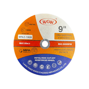 WGW Professional T41-230x1.6x22.23mm Disque de coupe abrasif pour le travail du métal et l'acier inoxydable pour meuleuse d'angle 