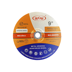 Disque abrasif en acier inoxydable de 9 pouces, meule rapide de 230 mm pour support personnalisé OEM en acier et en métal (6,0 mm)