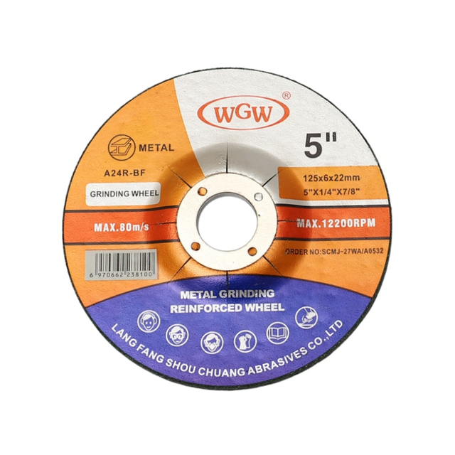 WGW disque de coupe en métal longue durée 125mm X 6.0 X22.23mm meuleuse d'angle Portable haute dureté 80 m/s 