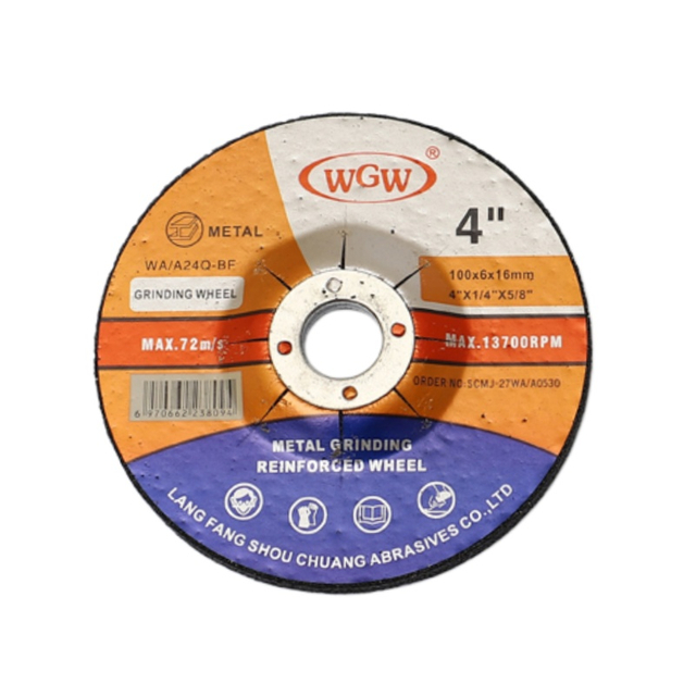 WGW disque de coupe en métal longue durée 100mm X 6.0 X16mm meuleuse d'angle Portable haute dureté 80 m/s 
