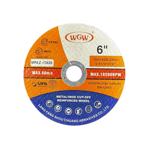Disque de coupe de qualité supérieure pour fer fabriqué en Chine, 6 pouces, 150x1,6x22, ligne industrielle 